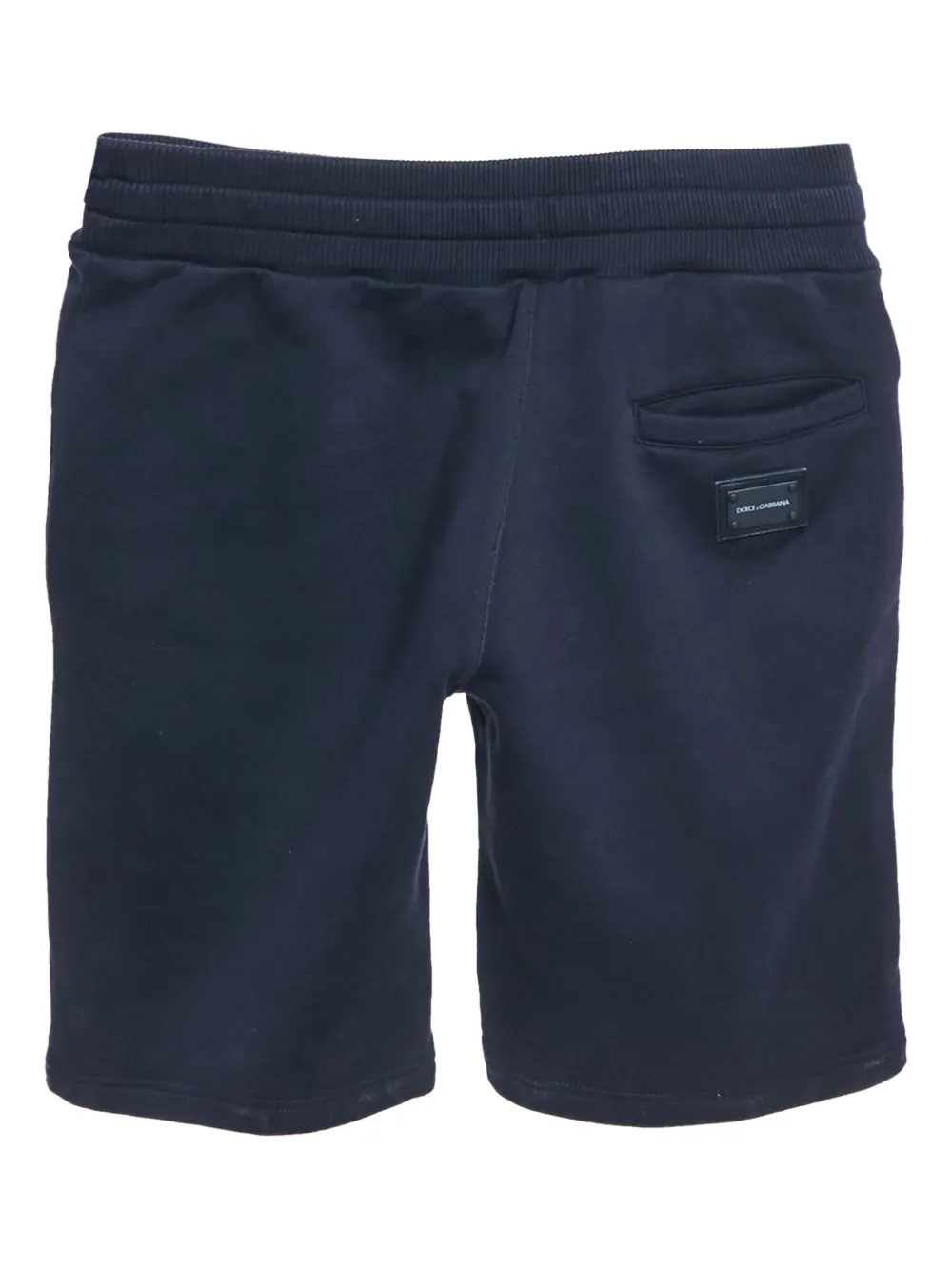 Dolce & Gabbana Pre-Owned Shorts met elastische tailleband en logoplakkaat Blauw