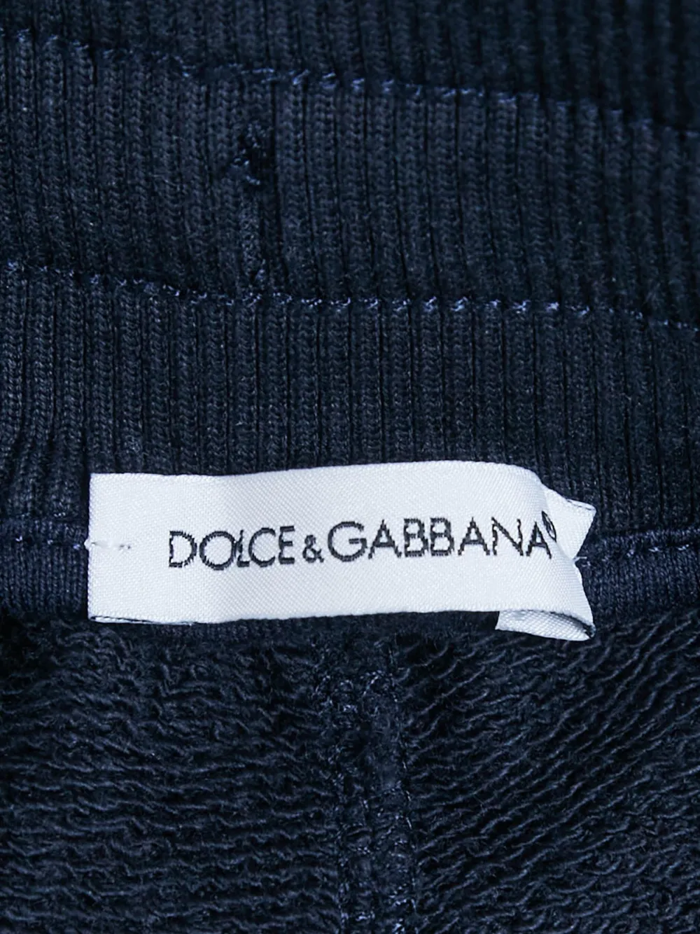 Dolce & Gabbana Pre-Owned Shorts met elastische tailleband en logoplakkaat Blauw