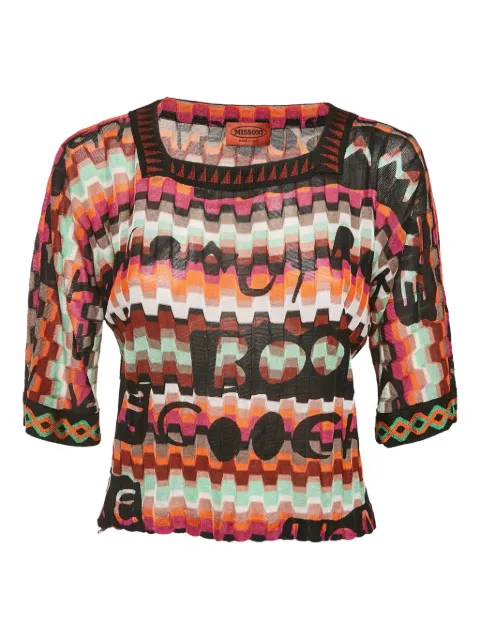 Missoni Pre-Owned zigzag-pattern knit top