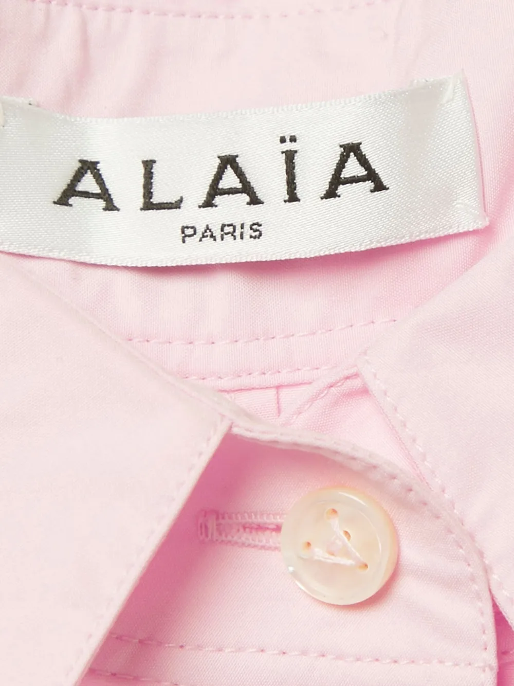 ALAÏA Pre-owned Tiered Button-front Dress In Pink