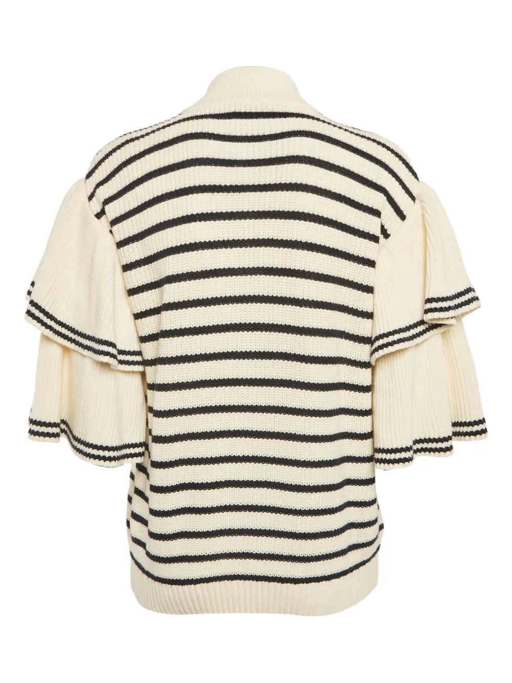 Self-Portrait stripe-pattern knitted T-shirt | Image 2