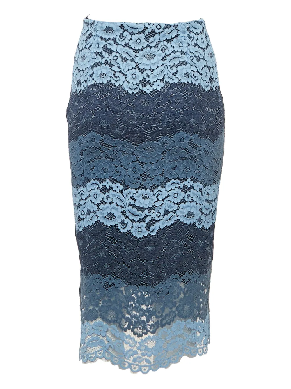 SANDRO Pre-owned Lace Midi Skirt In Blue