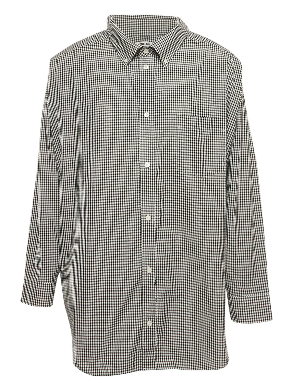 Pre-owned Balenciaga Gingham Shirt In Black