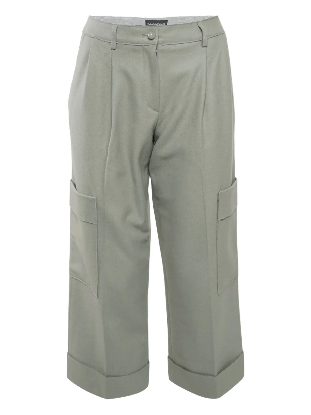 Pre-owned Emporio Armani Felt Cargo Pants In Green