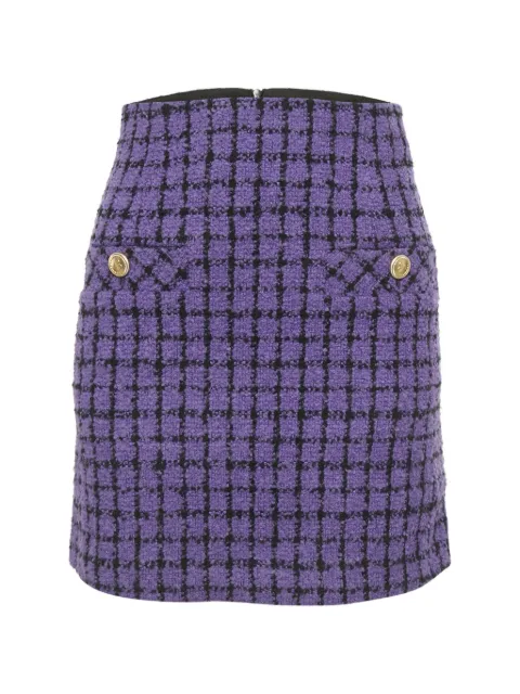 SANDRO checked mini skirt