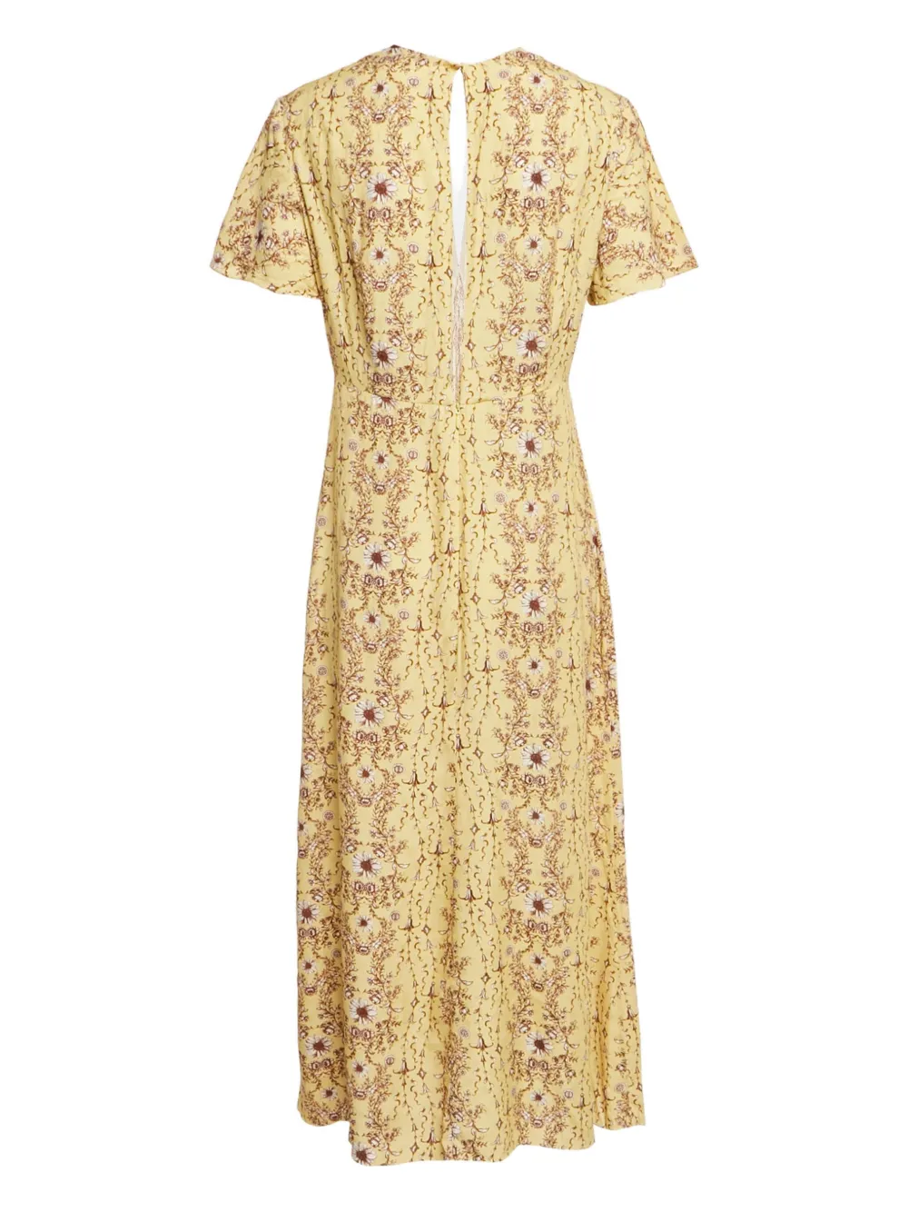 SANDRO Jurk met bloemenprint - Geel