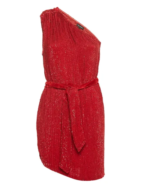Retrofete sequin-embellished one-shoulder mini dress