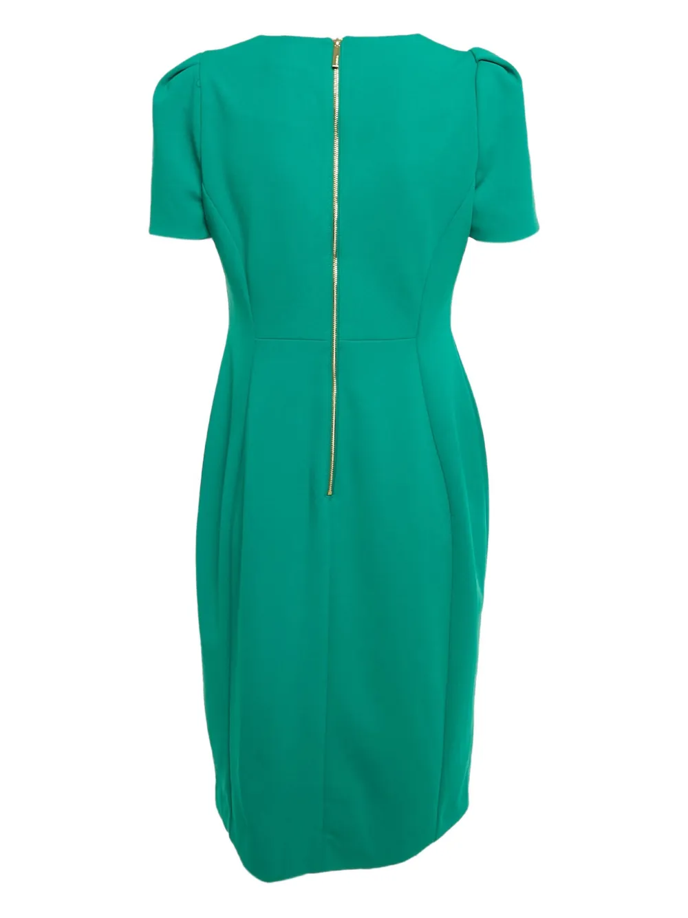 Pre-owned Calvin Klein Vintage Short-sleeve Midi Dress In Green