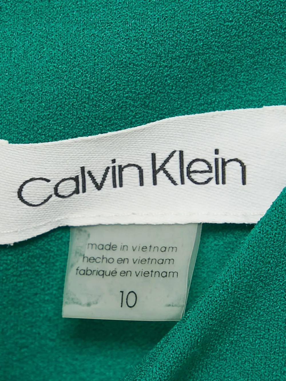 Pre-owned Calvin Klein Vintage Short-sleeve Midi Dress In Green