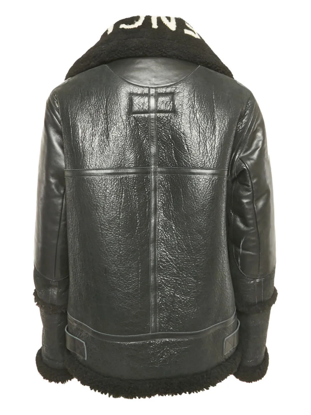 Balenciaga Pre-Owned シアリングカラー レザージャケット | ブラック