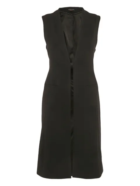 alice + olivia sleeveless crepe coat