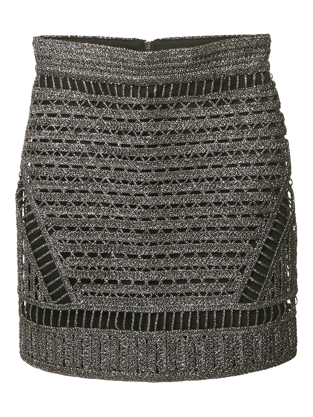 Maje metallic lurex mini skirt | Silver | Image 1