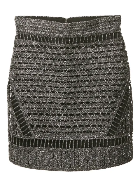 Maje metallic lurex mini skirt