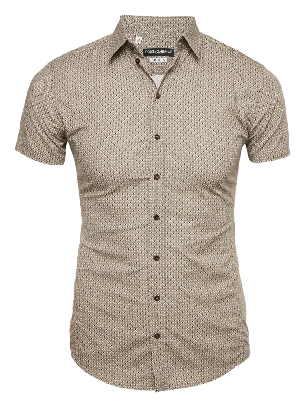 Pre-owned Dolce & Gabbana Geometric-print Shirt In Neutral