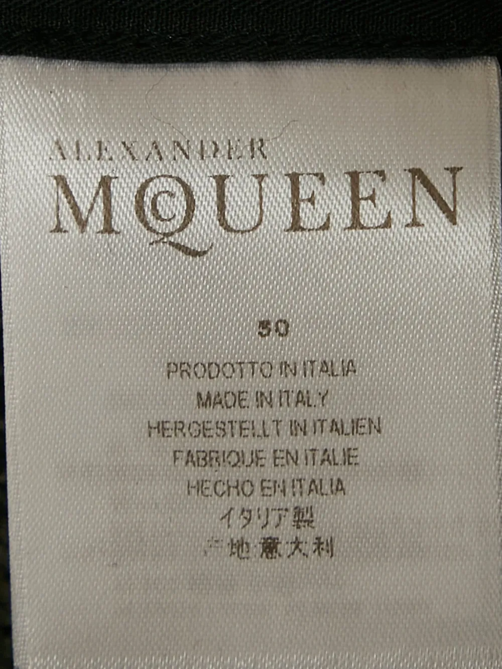 Pre-owned Alexander Mcqueen Jacquard Satin Trousers In Black