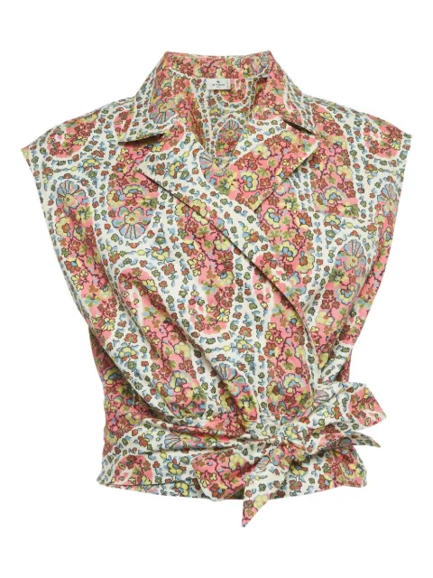 Etro Pre-Owned paisley-print wrap top