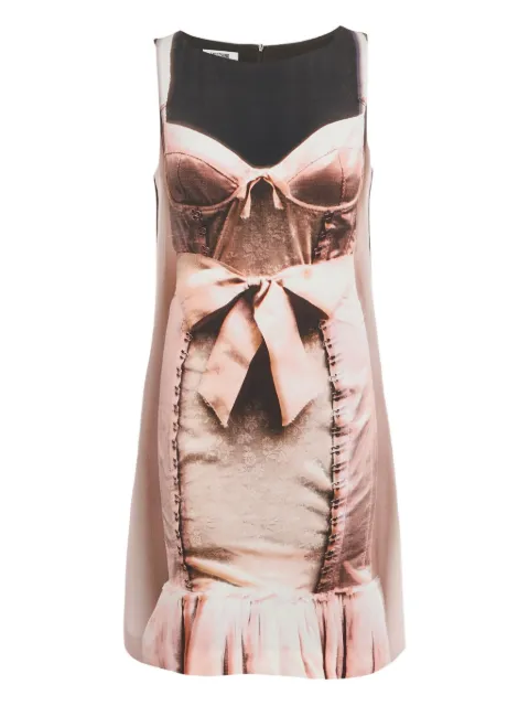 Moschino Pre-Owned vestido corto con estampado de corset