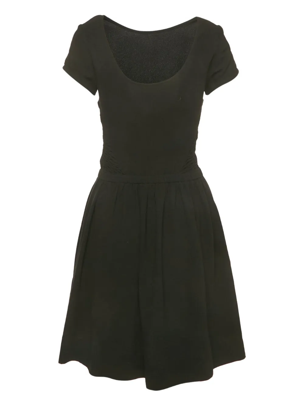 Maje robe courte à fronces | noir | Image 1