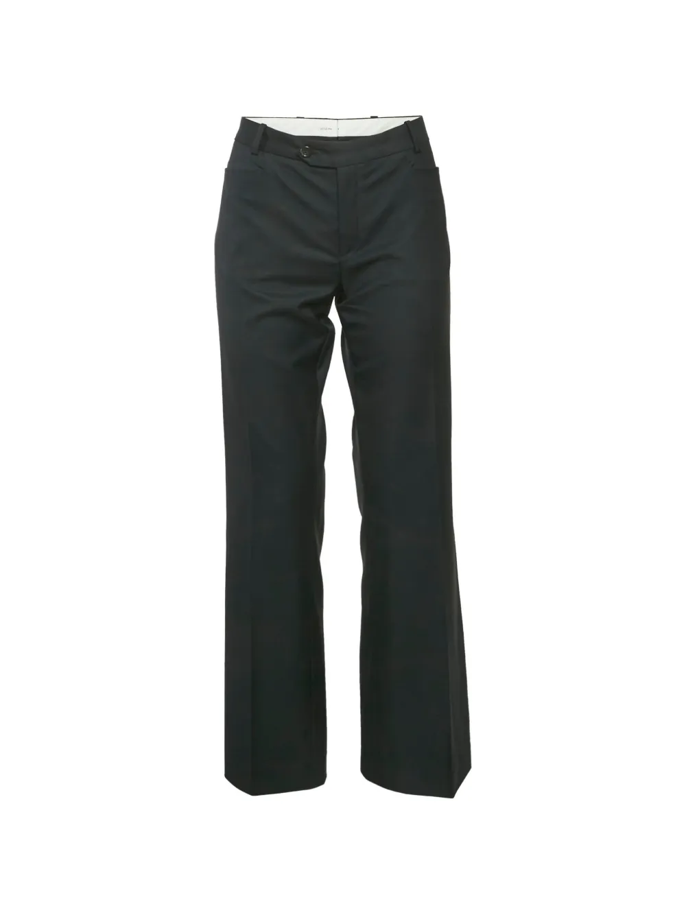 Pre-owned Joseph Wool Pressed Crease Trousers In Black