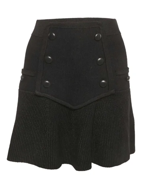 ISABEL MARANT ribbed-knit button skirt