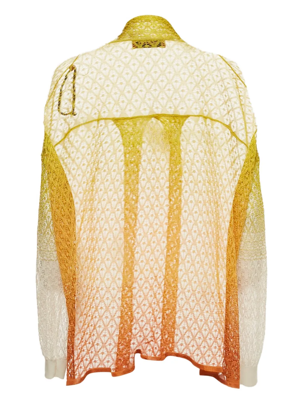 Pre-owned Missoni Crochet Knit Cardigan In Yellow