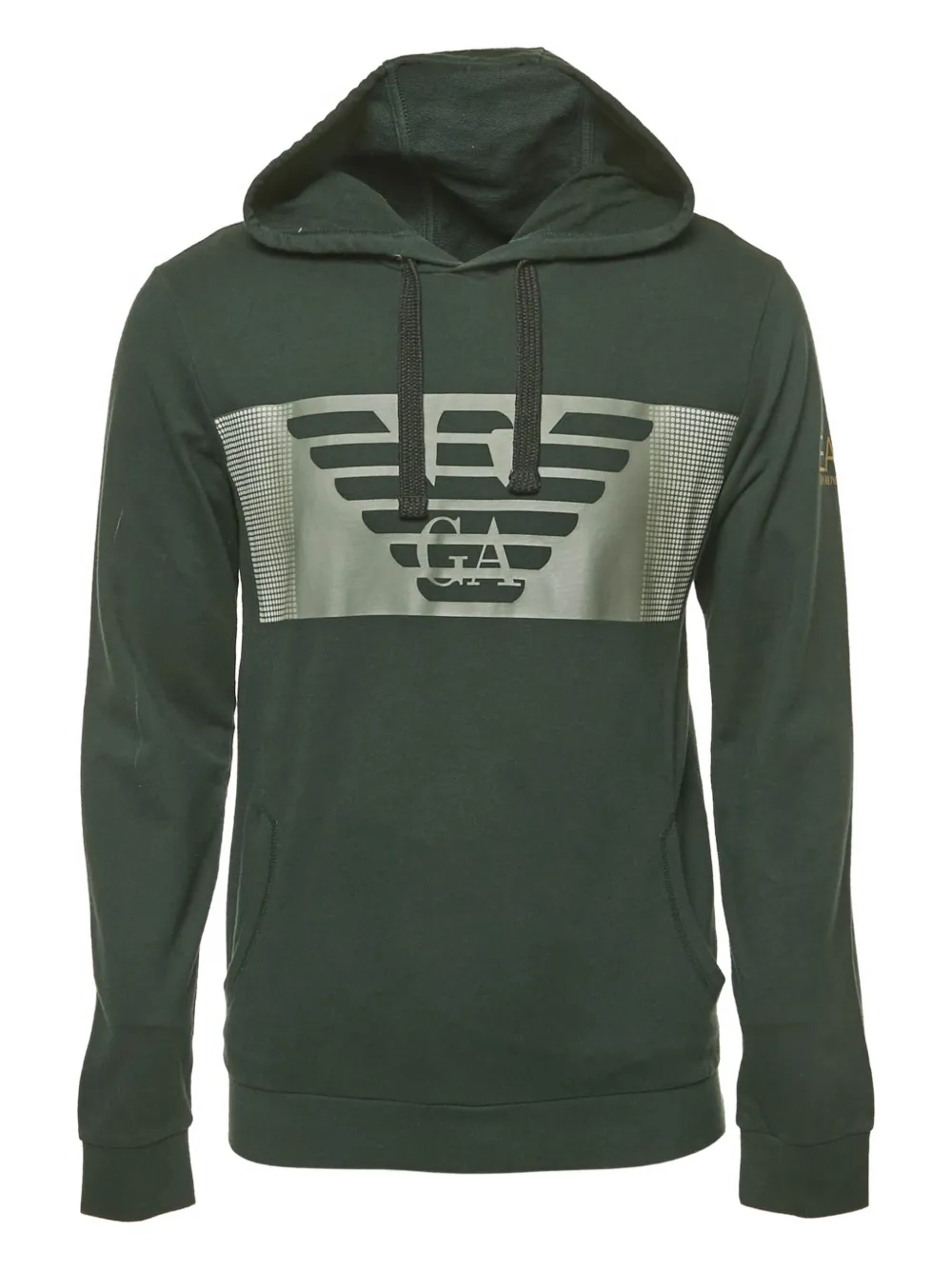 Pre-owned Emporio Armani Eagle-logo Hoodie In Green