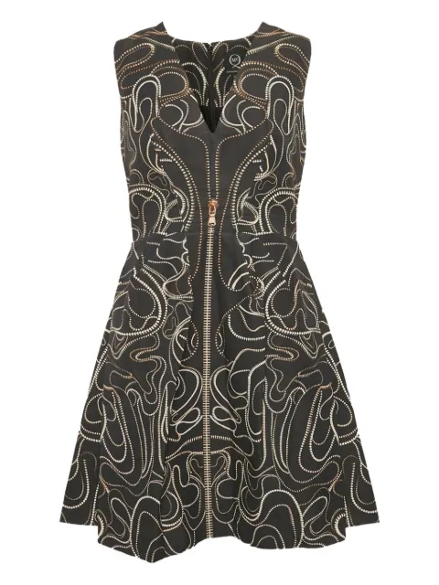 Alexander McQueen Pre-Owned vestido corto con cierre estampado