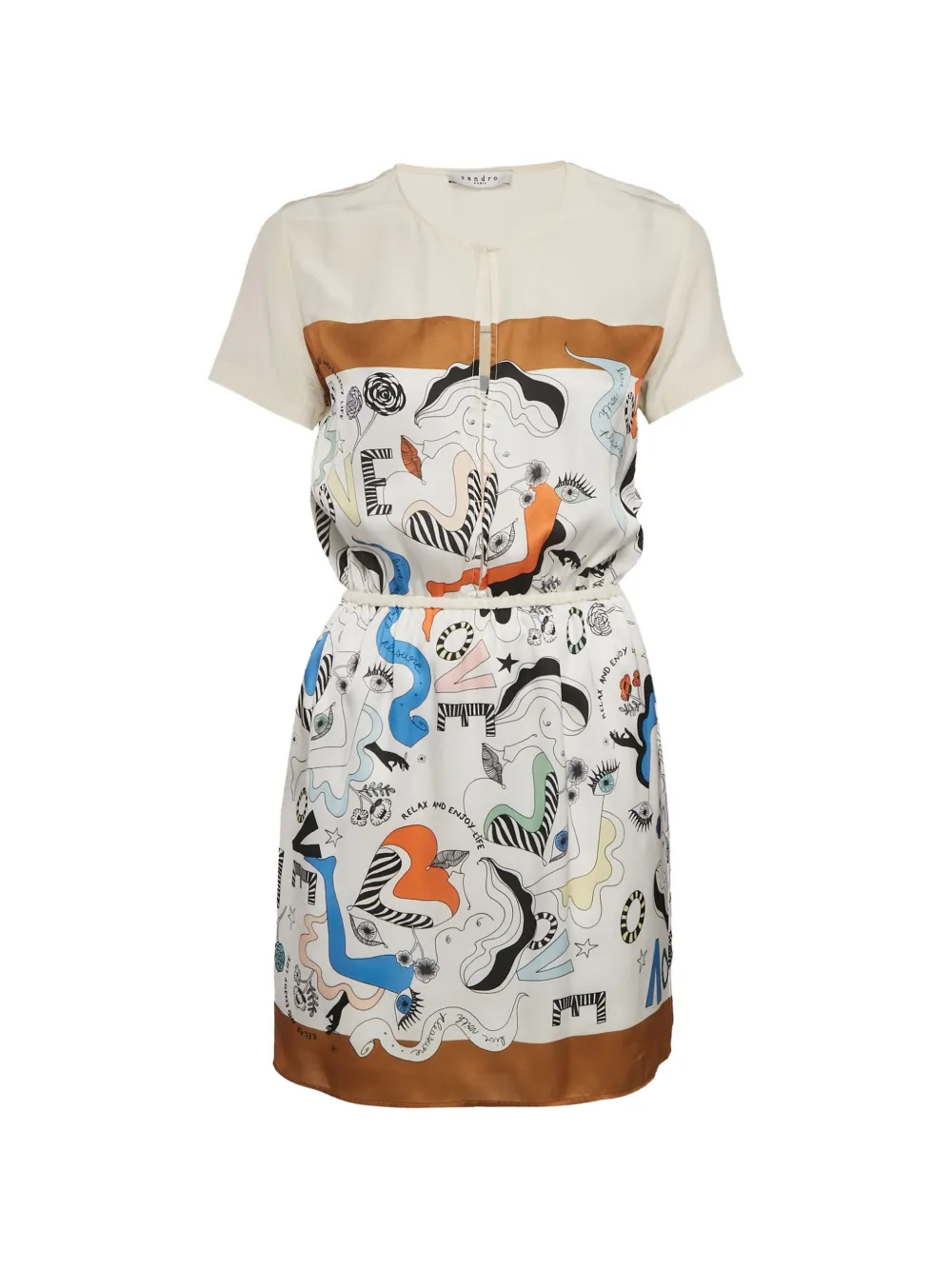SANDRO Mini print dress - Bianco