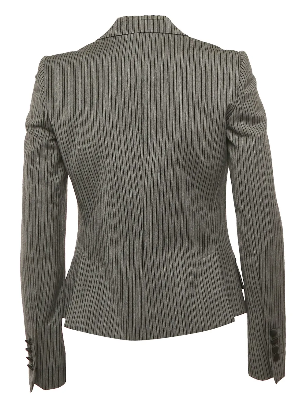Pre-owned Dolce & Gabbana Pinstripe Wool Blazer In Black