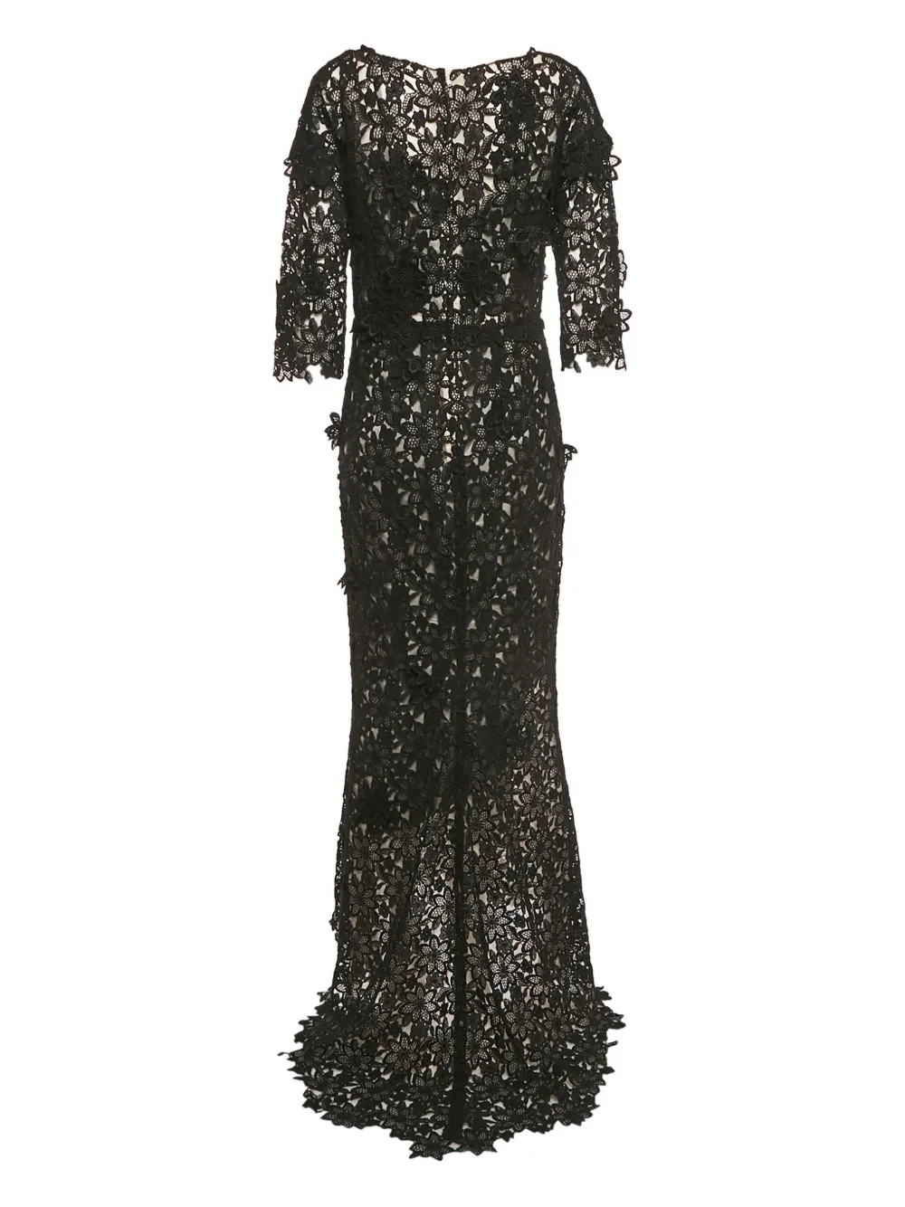 Dolce & Gabbana Pre-Owned Jurk met bloemenkant - Zwart