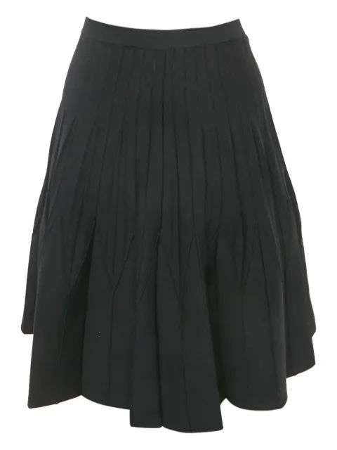 SANDRO pleated knitted skirt