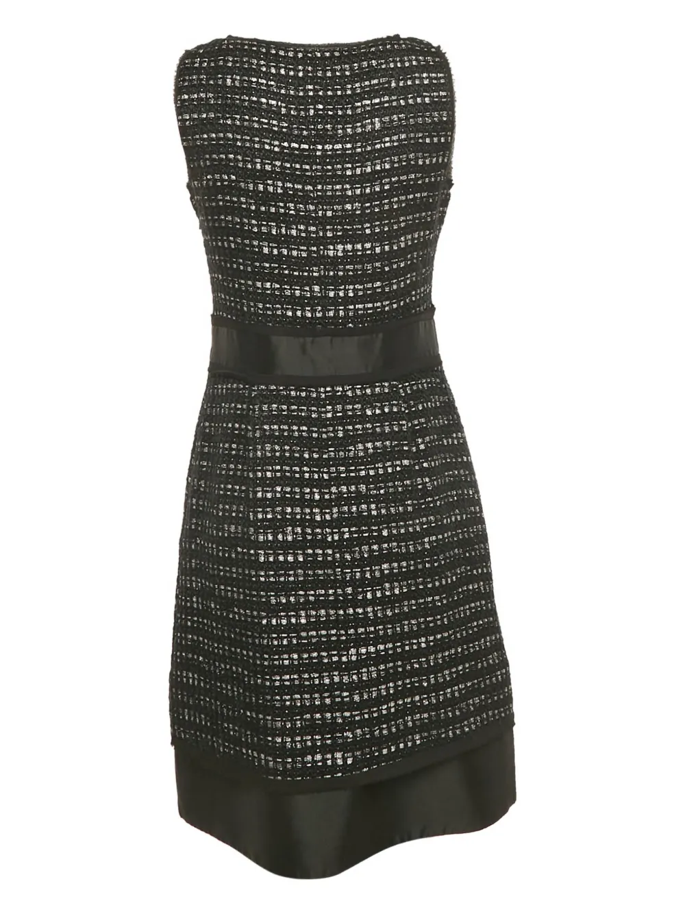 Carolina Herrera Tweed gelaagde jurk - Zwart