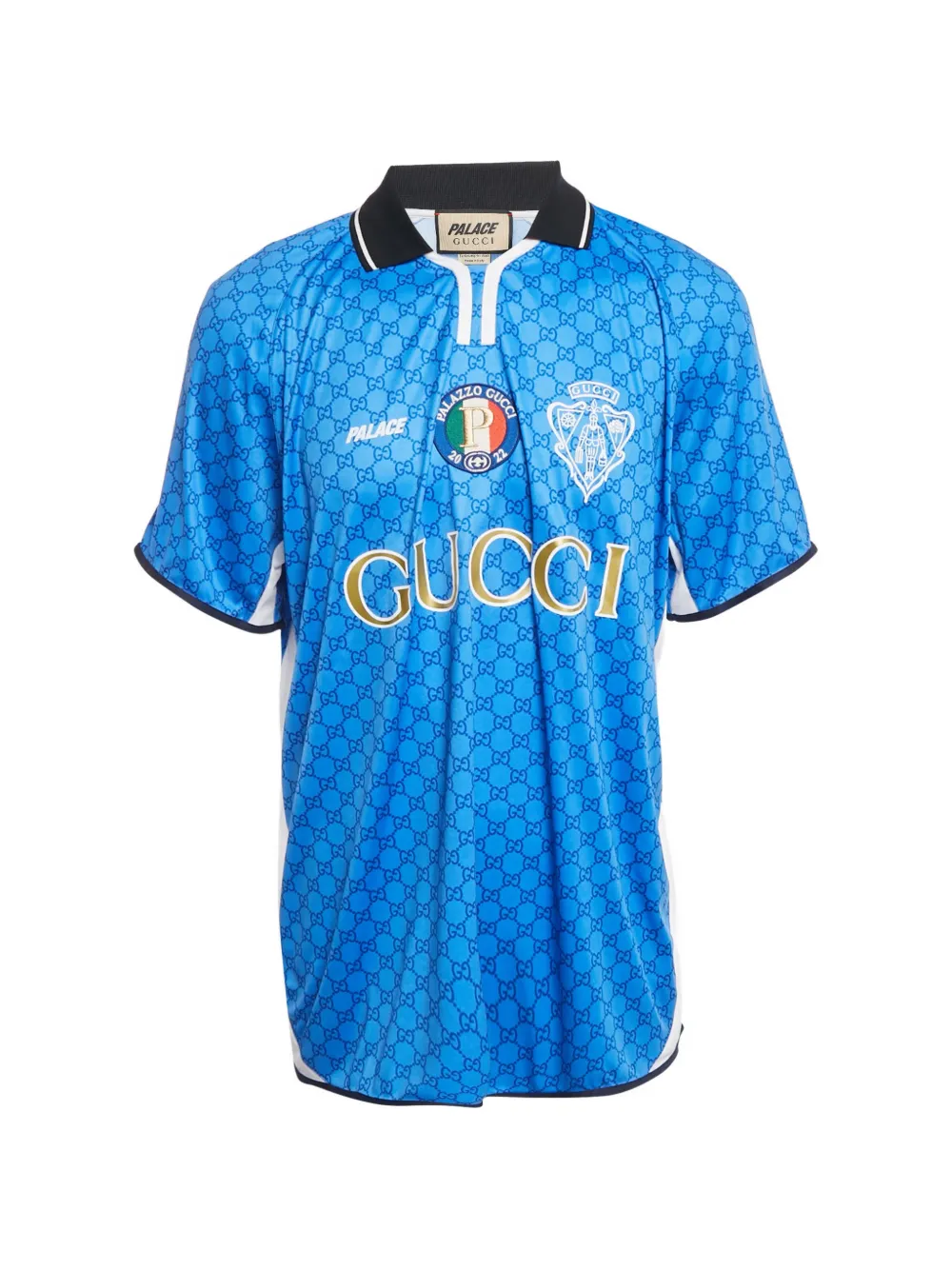 Gucci Pre-Owned x Palace logo patterned jersey - Blu
