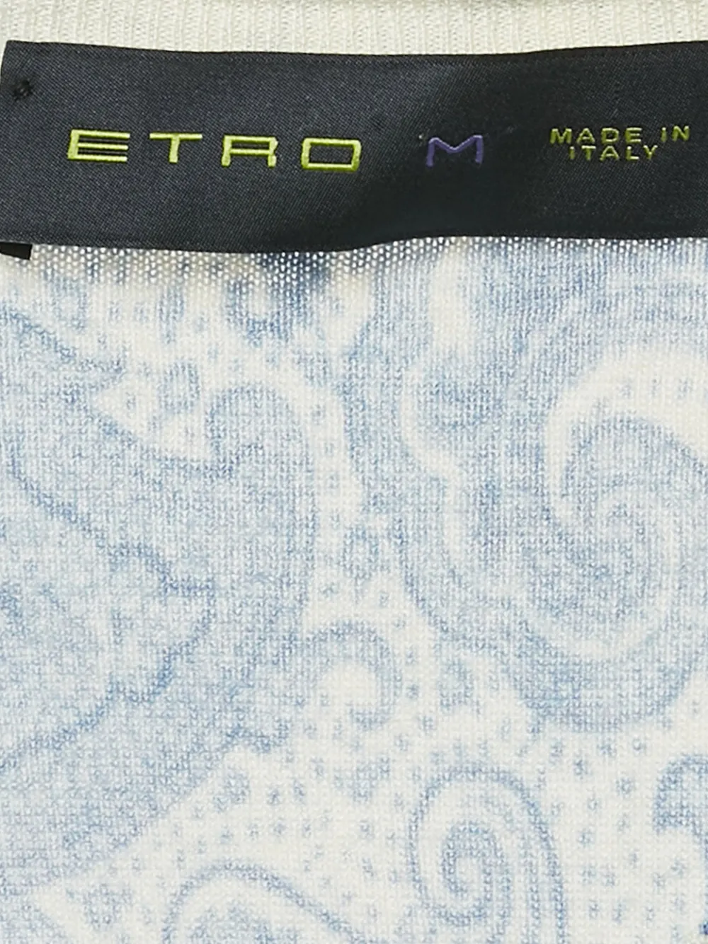 ETRO Pre-owned Paisley-print V-neck Sweater In Blue