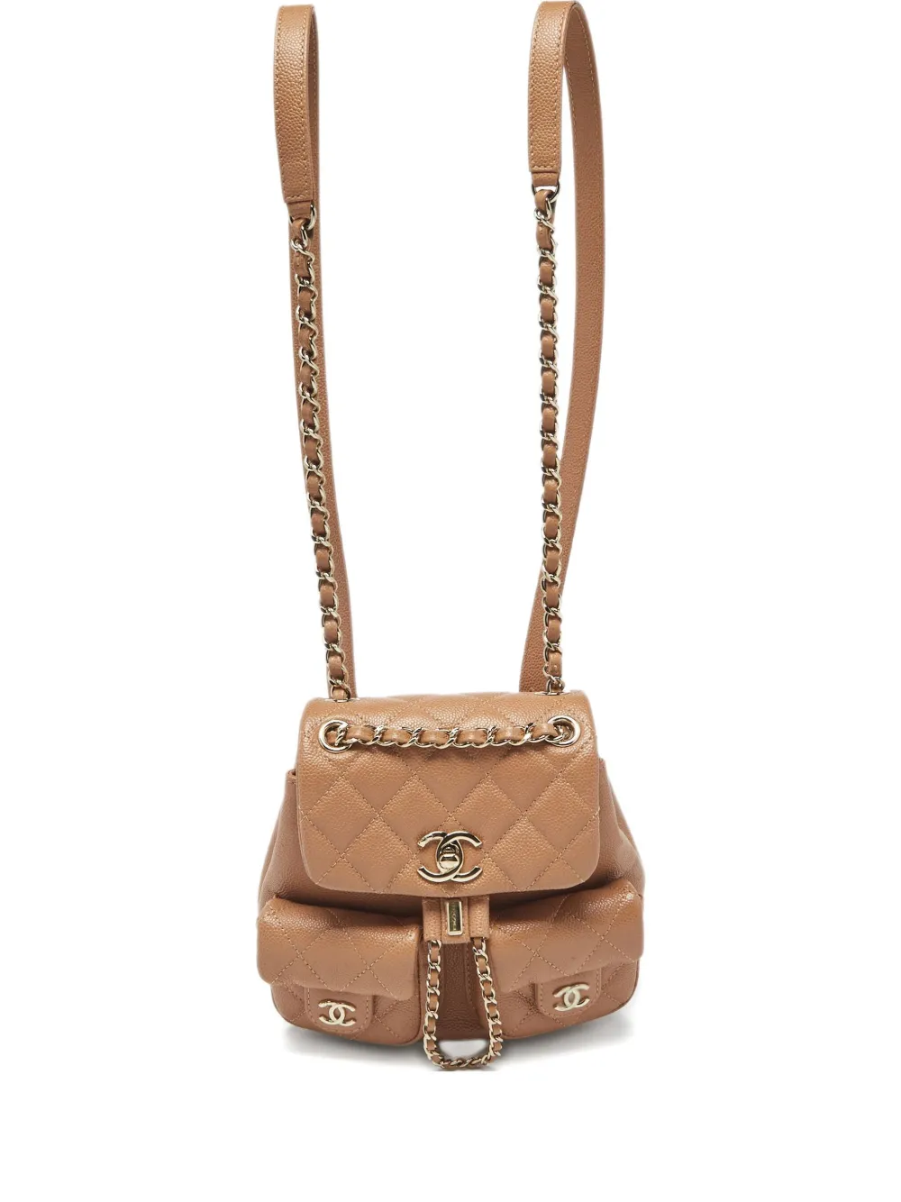 Pre-owned Chanel Mini Duma Backpack In Brown