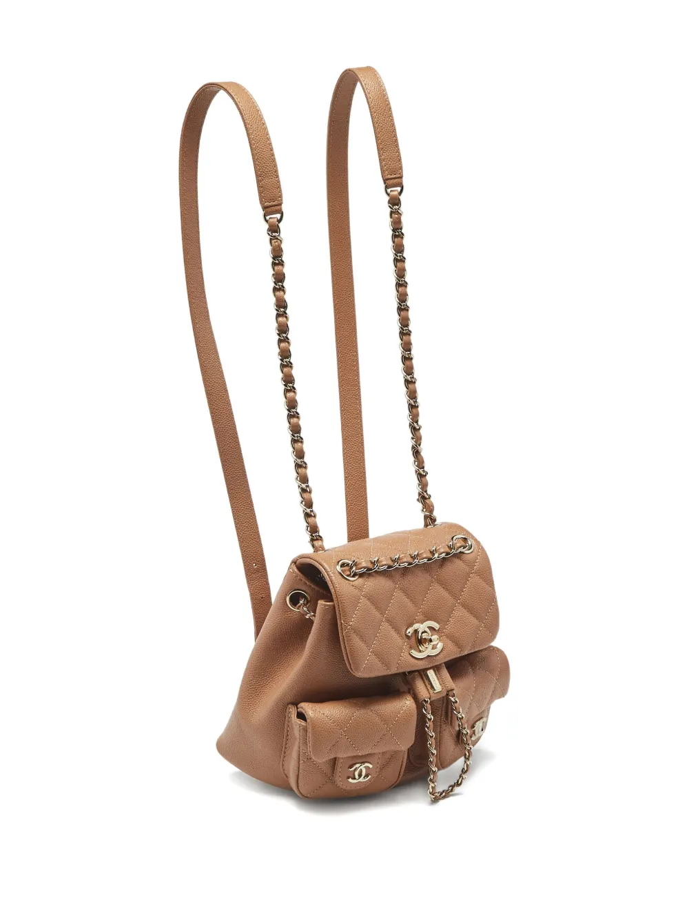 Pre-owned Chanel Mini Duma Backpack In Brown