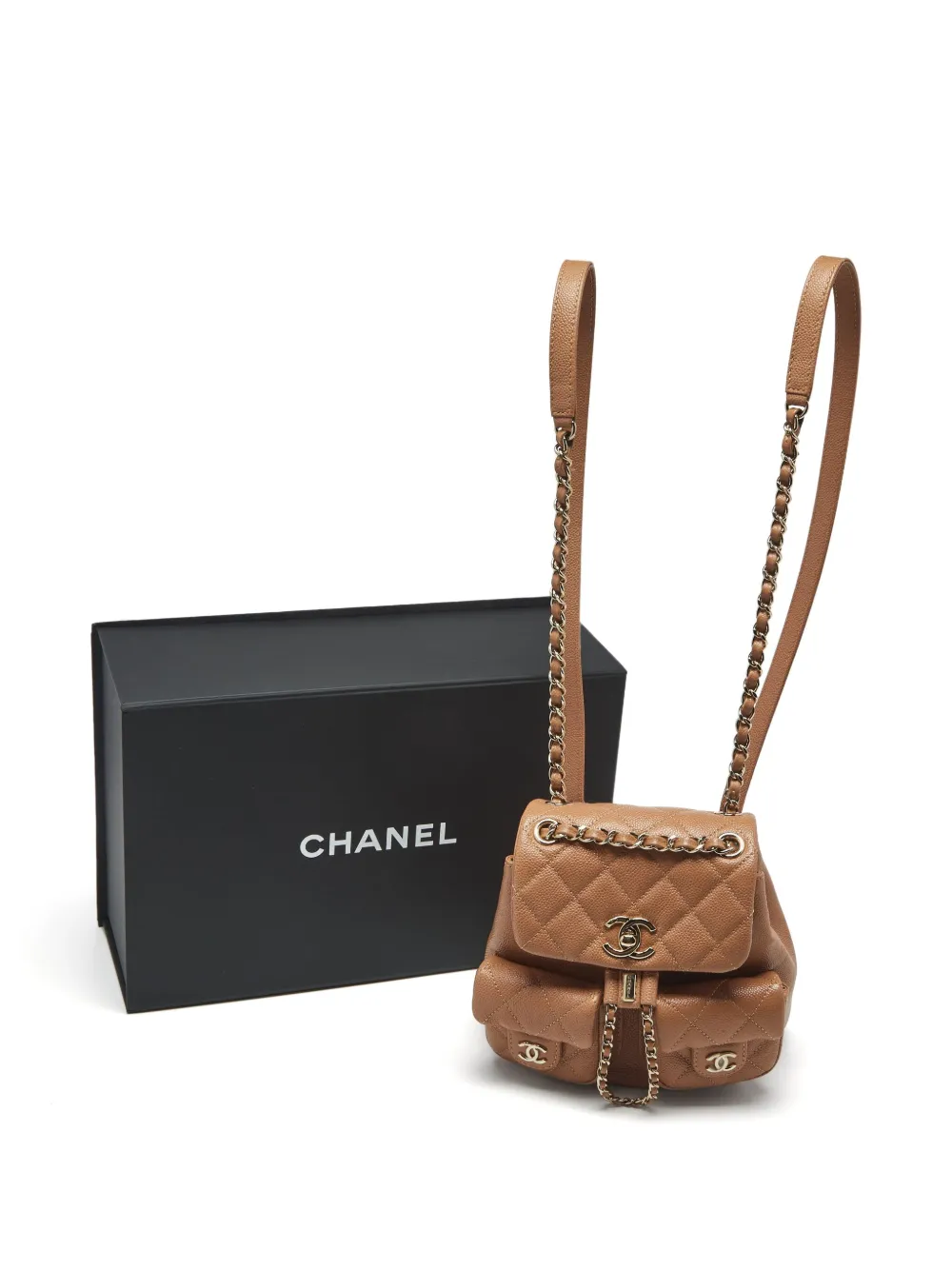 Pre-owned Chanel Mini Duma Backpack In Brown