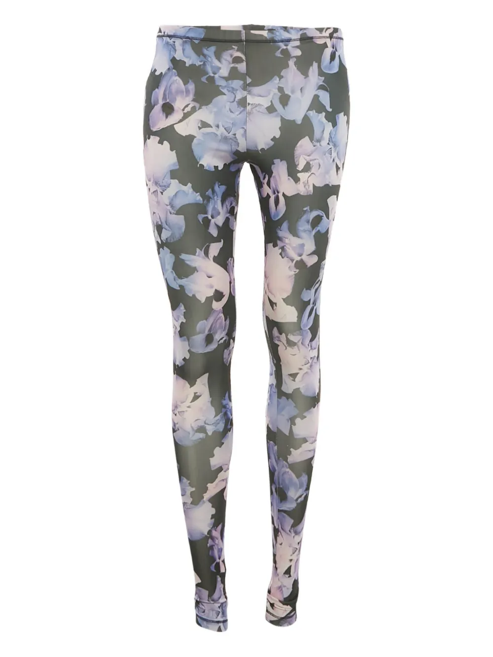 Pre-owned Alexander Mcqueen Floral-print Leggings In Purple