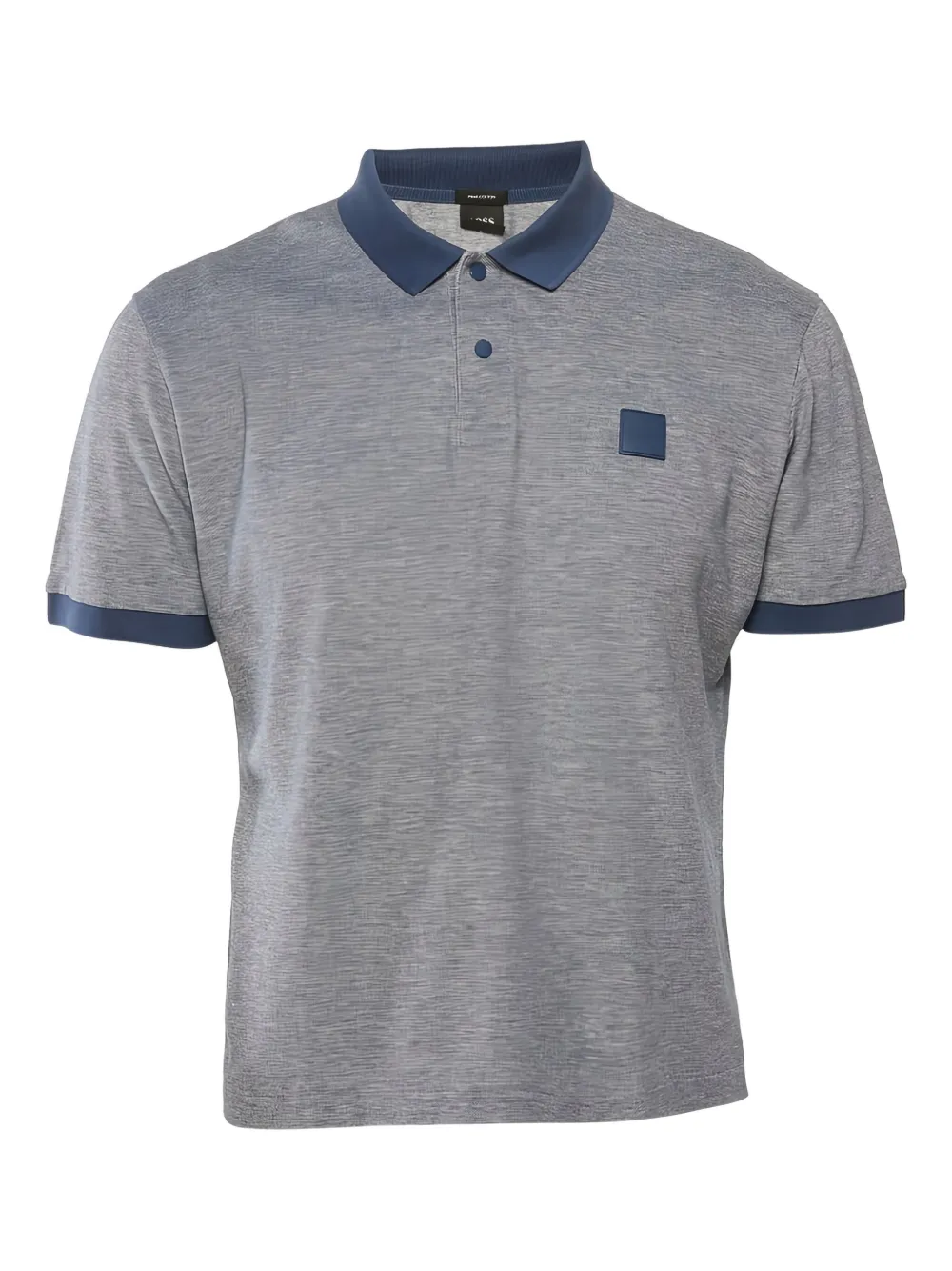 Pre-owned Hugo Boss Logo-detail Cotton Polo Shirt In Gray