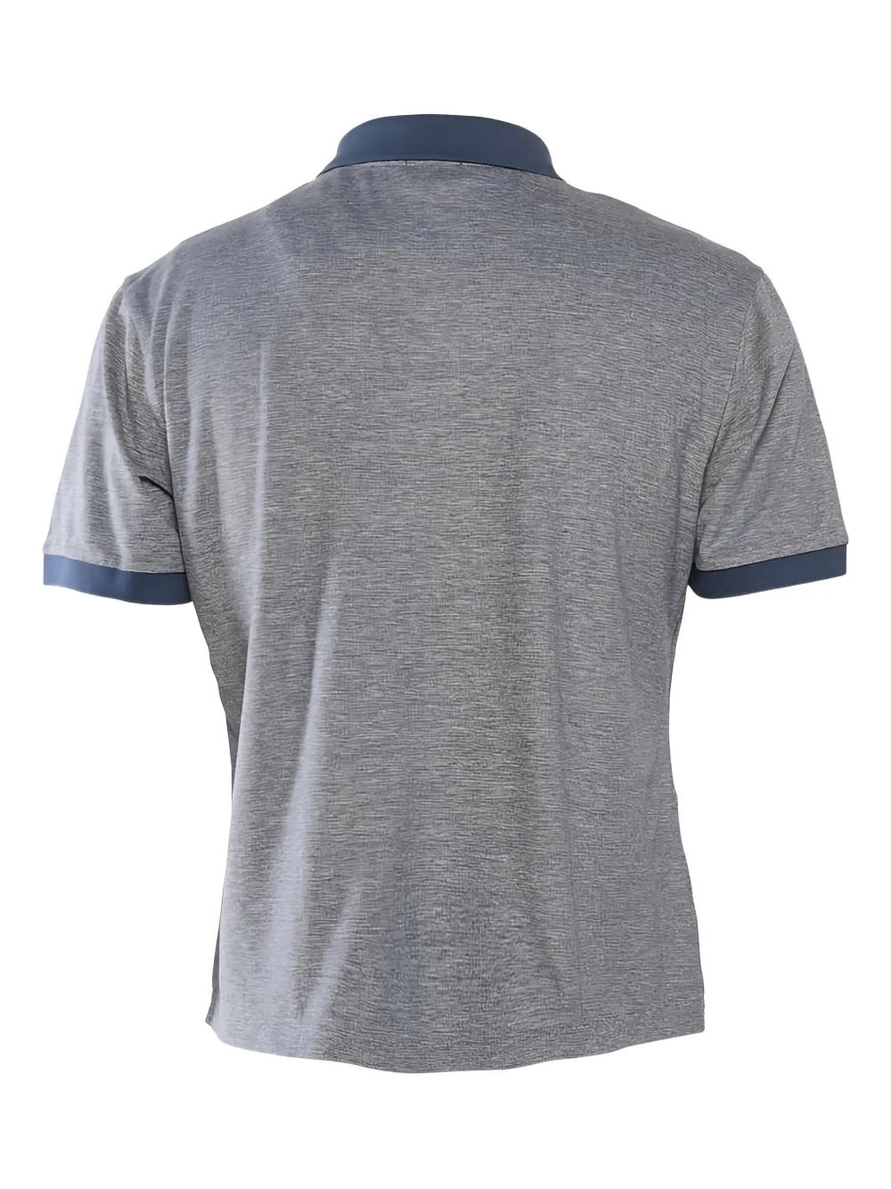 Pre-owned Hugo Boss Logo-detail Cotton Polo Shirt In Gray