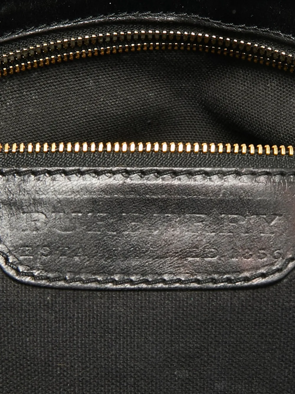 Pre-owned Burberry Houve Check-pattern Canvas Leather Tote Bag In Neutral