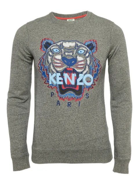 Kenzo Pre-Owned tiger-embroidered crew-neck T-shirt