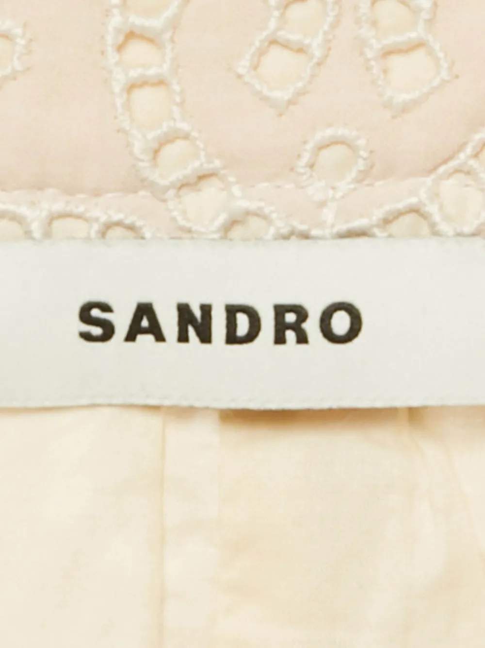 SANDRO Broderie anglaise midi-rok - Beige