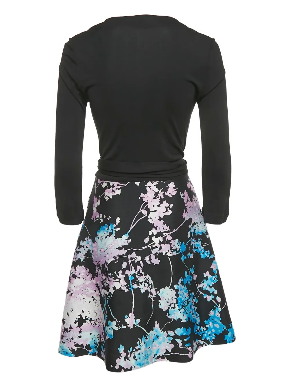 DVF Diane von Furstenberg Wikkeljurk met bloemenprint - Zwart