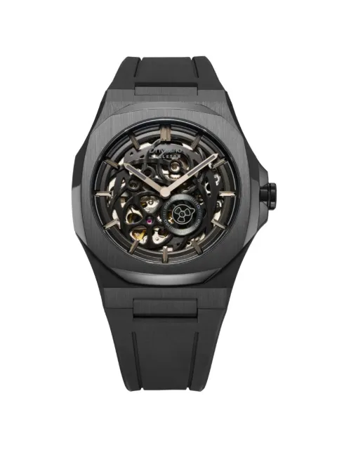 D1 Milano montre Skeleton Rubber 41.5 mm