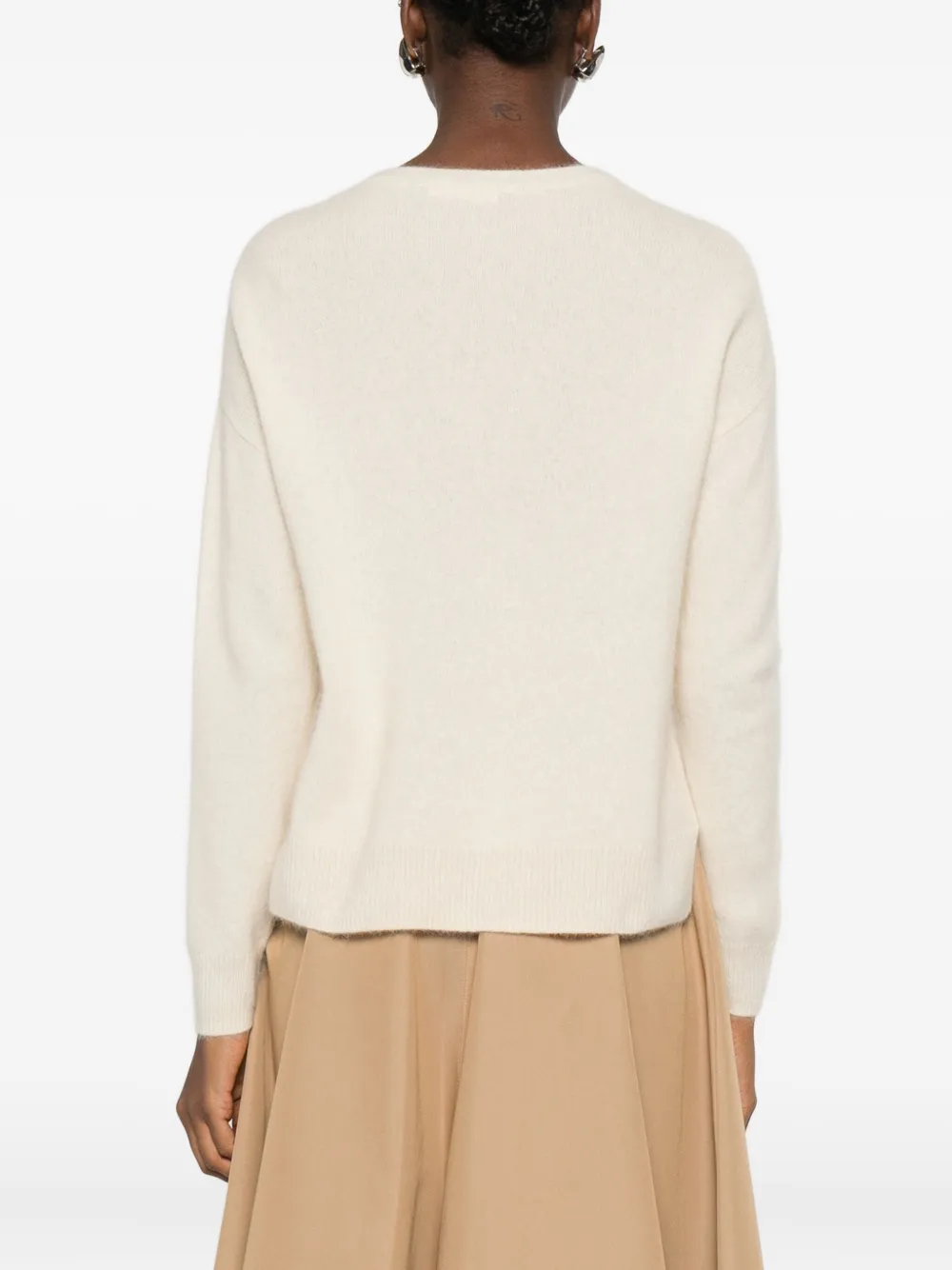 Majestic Filatures Sweater met ronde hals Beige