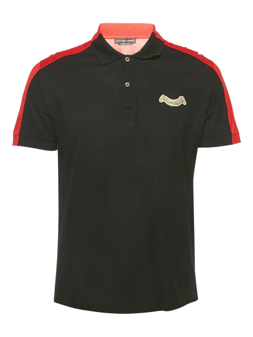 Pre-owned Alexander Mcqueen Colour-block Polo Shirt In Red