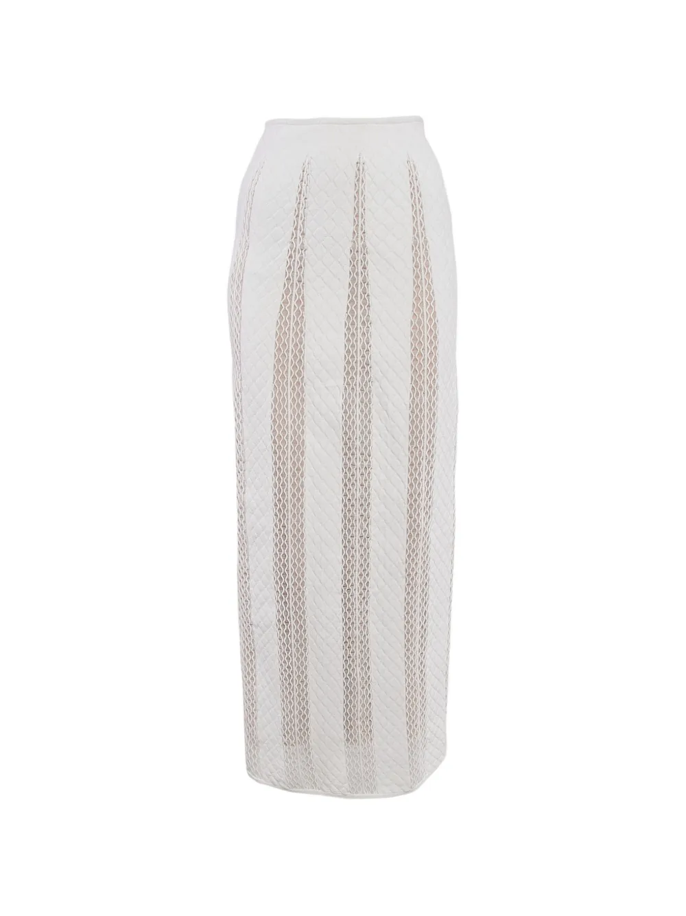 Alaïa Pre-Owned knitted maxi skirt - Bianco