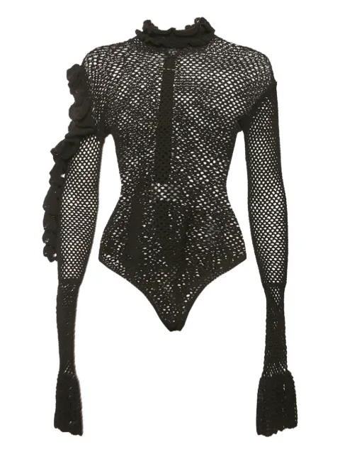 Magda Butrym crochet ruffled bodysuit