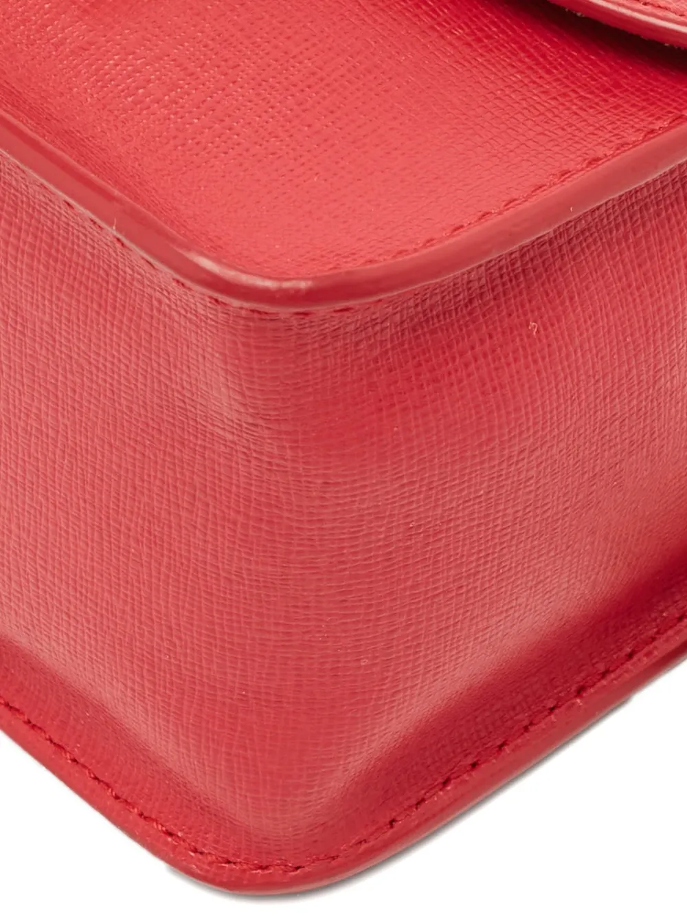 Pre-owned Furla Mini Metropolis Chain Shoulder Bag In Red